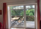 Blick zum Balkon