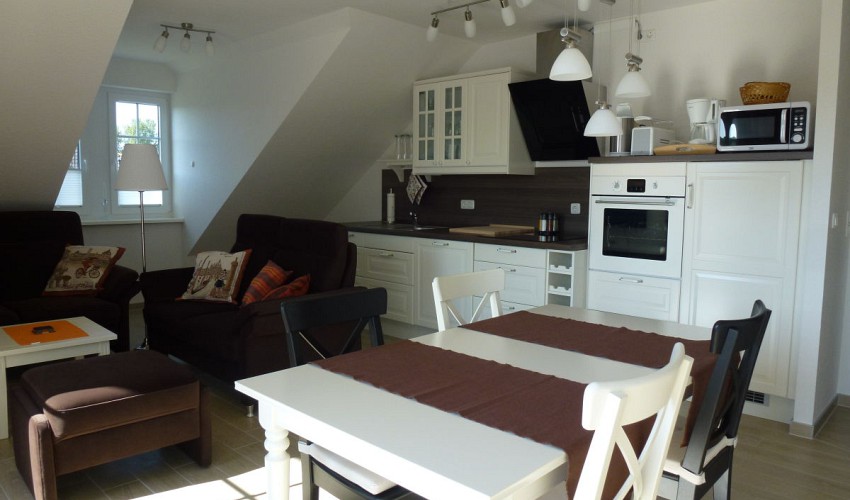 Blick auf die Küchenzeile