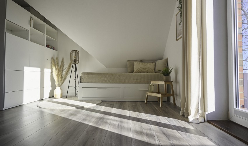 Schlafcouch im Wohnzimmer