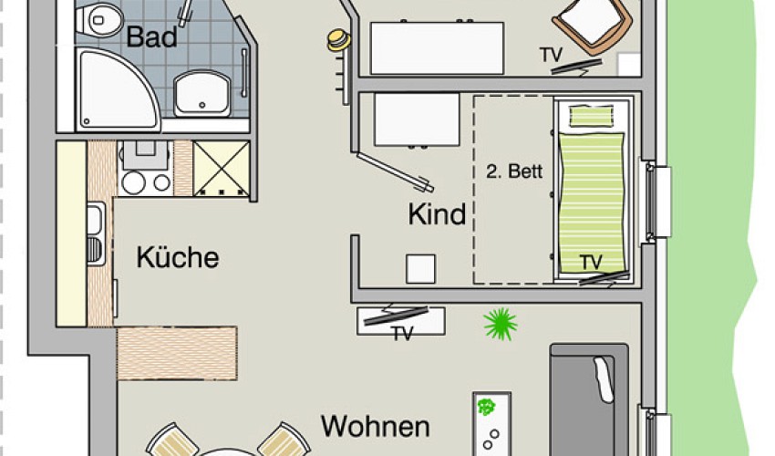 Grundriss der Wohnung