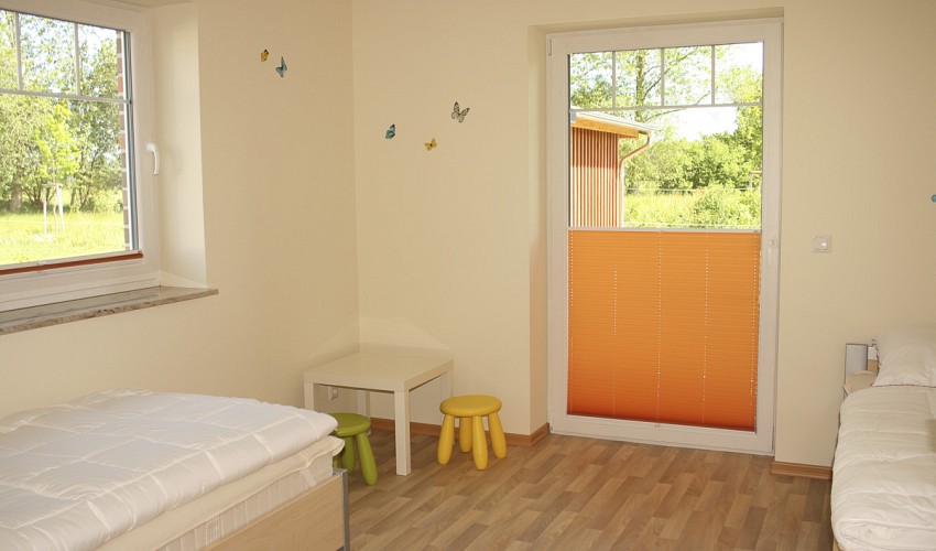 Schlafzimmer mit 2 Einzelbetten