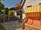 Terrasse mit Strandkorb